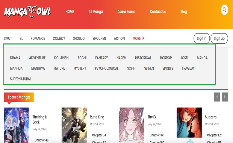 Manga You Can Read on MangaOwl